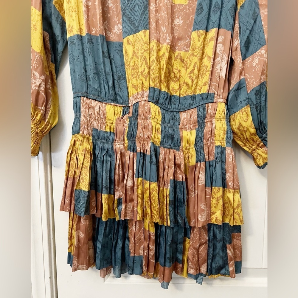 Current Air Patchwork Mini Dress - Blue, Yellow, … - image 6